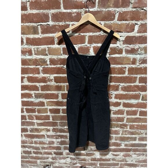 Free People Womens Black Sleeveless Corduroy Slip Dress Size 12 - Picture 2 of 3